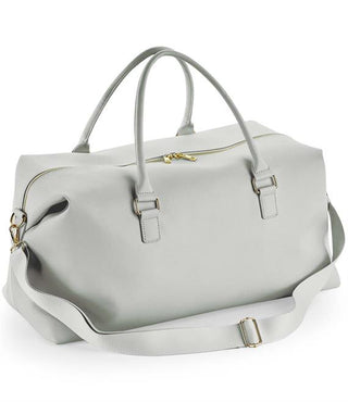 Slouchy LIGHT GREY Ibiza weekend faux leather bag