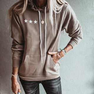 Taupe three star hoody