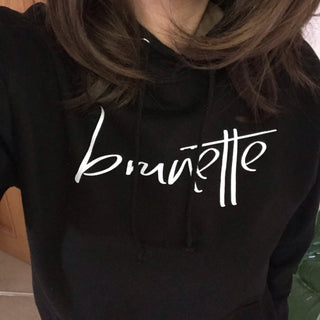 Black hoody with white brunette (medium uk 12)