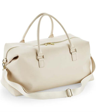 Slouchy VINTAGE WHITE Ibiza weekend faux leather bag