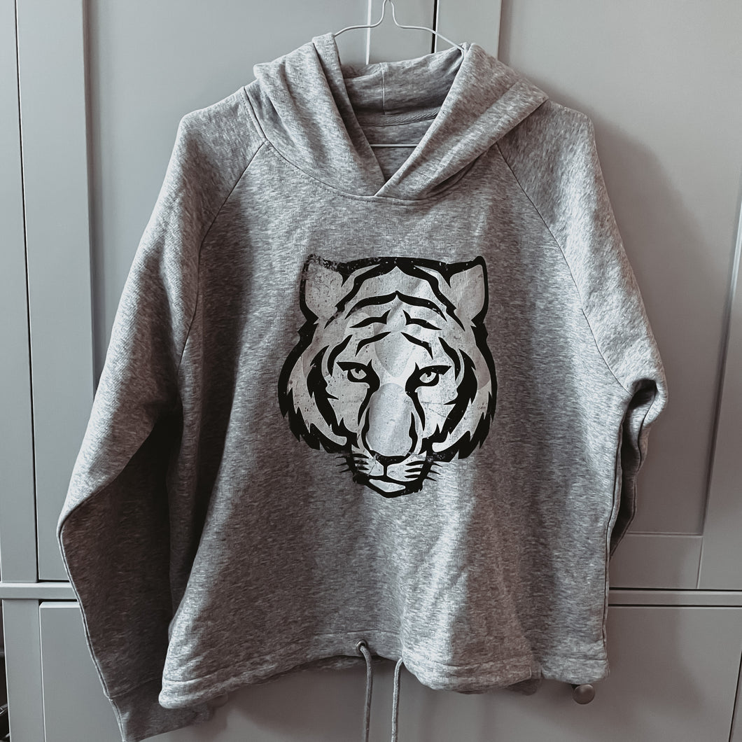Grey tiger hoody - size 12-14