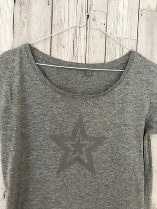 Double grey star grey tee (m)