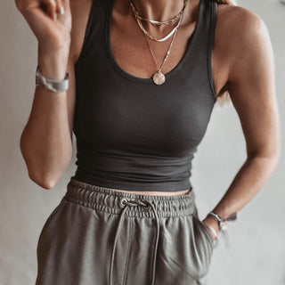 Dark grey Crop tank top *NEW*