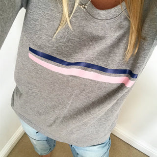 Pink & blue stripe sweat *just a few left*