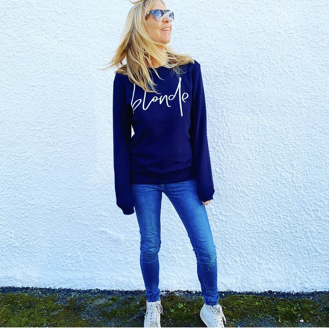 PRE-LOVED navy beach sweatshirt