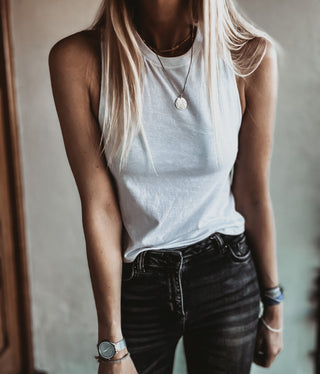 WHITE festival tank top *NEW*