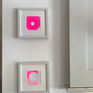 Neon pink circle splatter