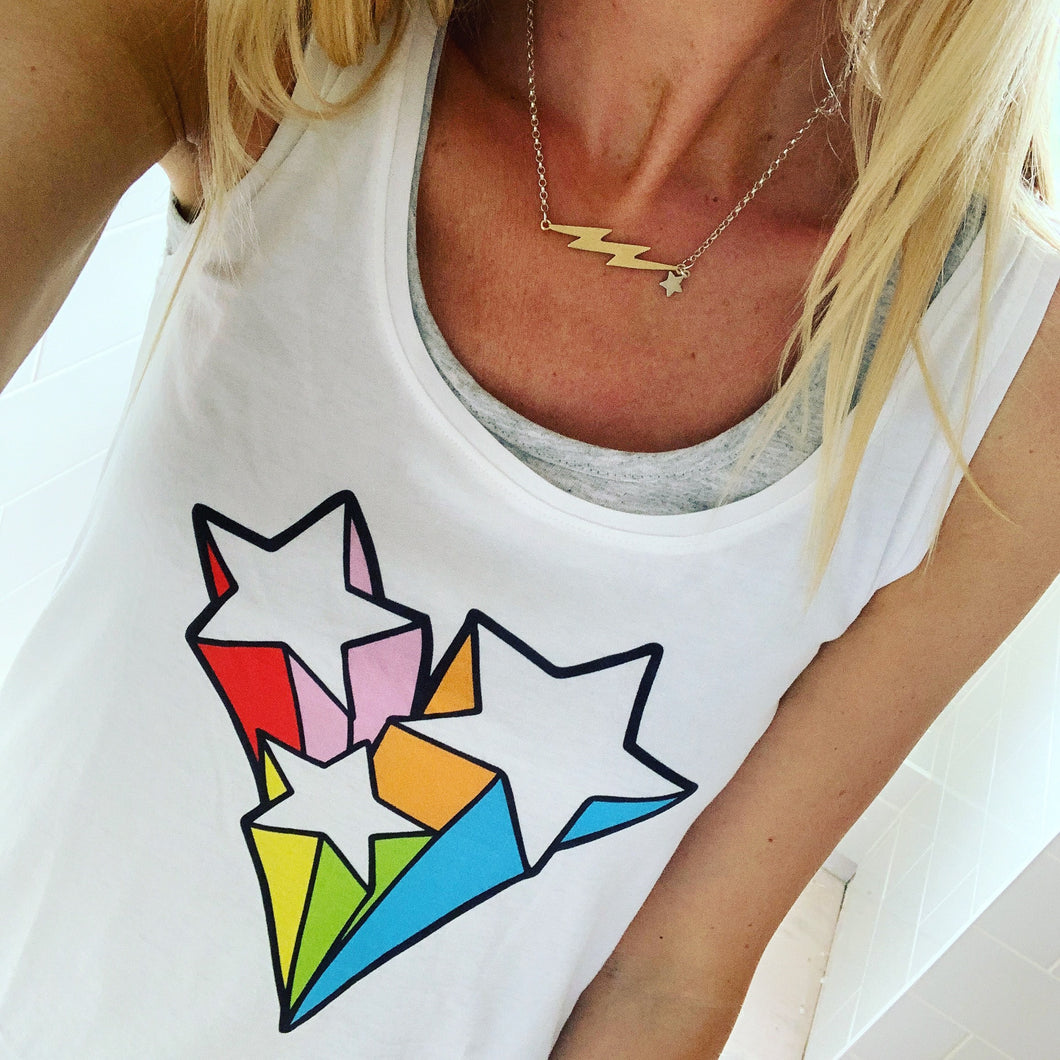 Rainbow shooting star vest