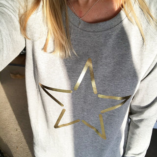 Gold star outline sweatshirt *just one medium left*