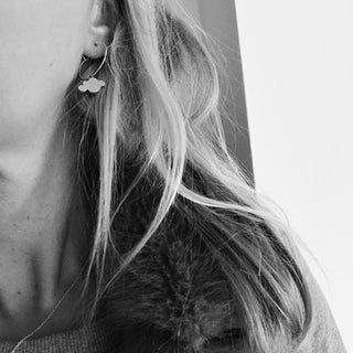 Cloud hoop earrings