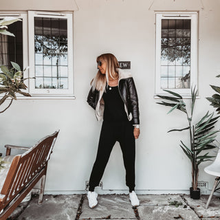 Short sleeved BLACK jumpsuit