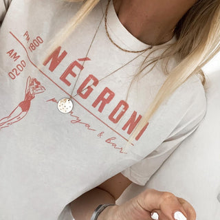 Negroni playa & bar vintage white boyfriend tee *new*