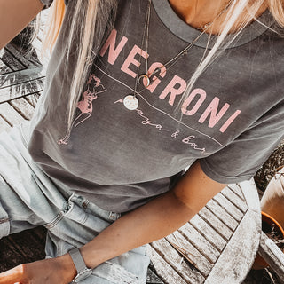 NEGRONI playa & bar light vintage charcoal tee *boyfriend fit*