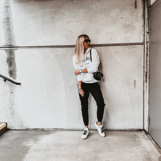 Super slouchy white LOS ANGELES hoody *super slouchy fit* SALE