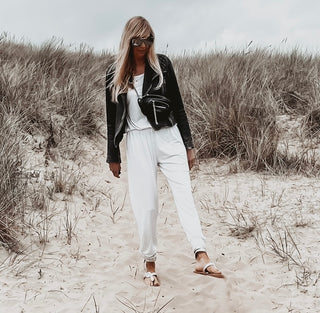 Short sleeved WHITE jumpsuit