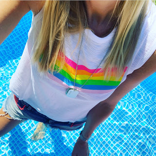 Neon rainbow tank top
