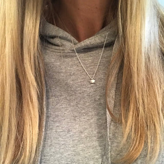 Sterling silver triple star necklace