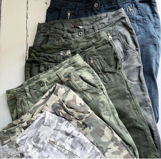 Navy camo combat jeans