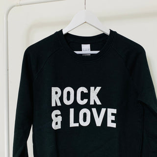 ROCK & LOVE black / white sweatshirt *relaxed fit*