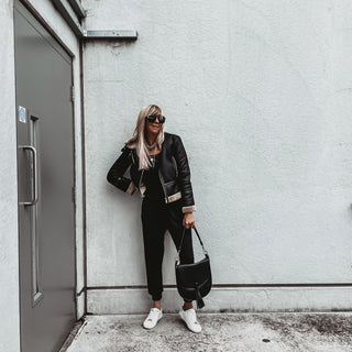 Long sleeved BLACK jumpsuit with pockets