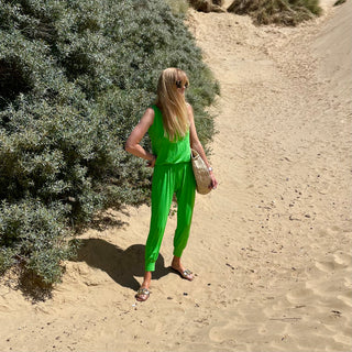 Short sleeved NEON GREEN jumpsuit *HALF PRICE*