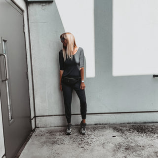 Long sleeved DARK GREY jumpsuit with pockets