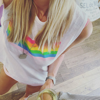 Neon rainbow tank top