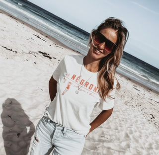 Negroni playa & bar vintage white boyfriend tee *new*