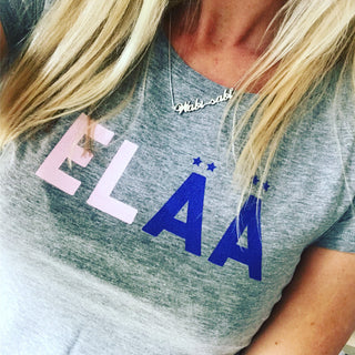 ELAA pink & blue tee (m)