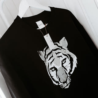 Black tiger sweatshirt *super slouchy fit* *NOW HALF PRICE!!*