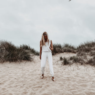 Short sleeved WHITE jumpsuit