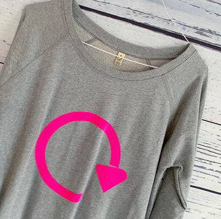 Neon pink recycle sweatshirt (medium size 12)
