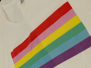 Rainbow white tee (size 12)