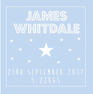 Personalised name frame for newborn