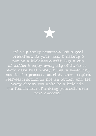 Wake up early A4 print