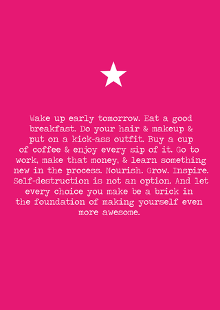 Wake up early A4 print